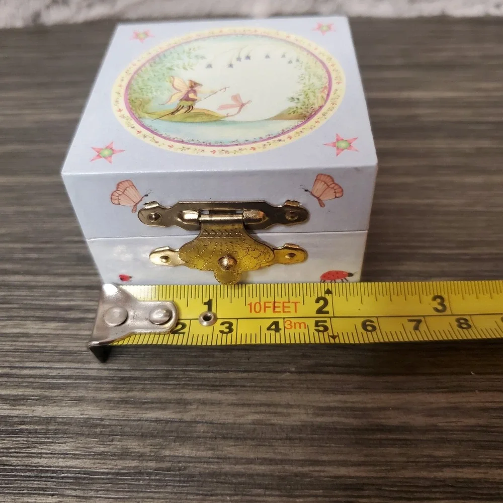 Mirrored Tooth Fairy Lady Bug Tiny Treasure Trinket Box - Jewelry Ring Gift Box